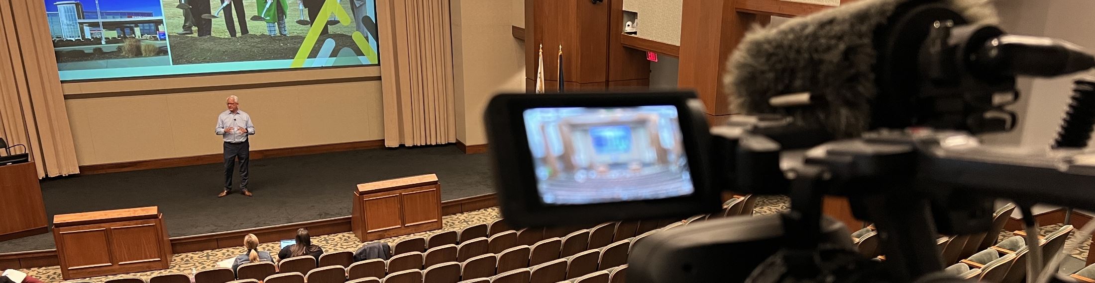 Recording speaker on stage