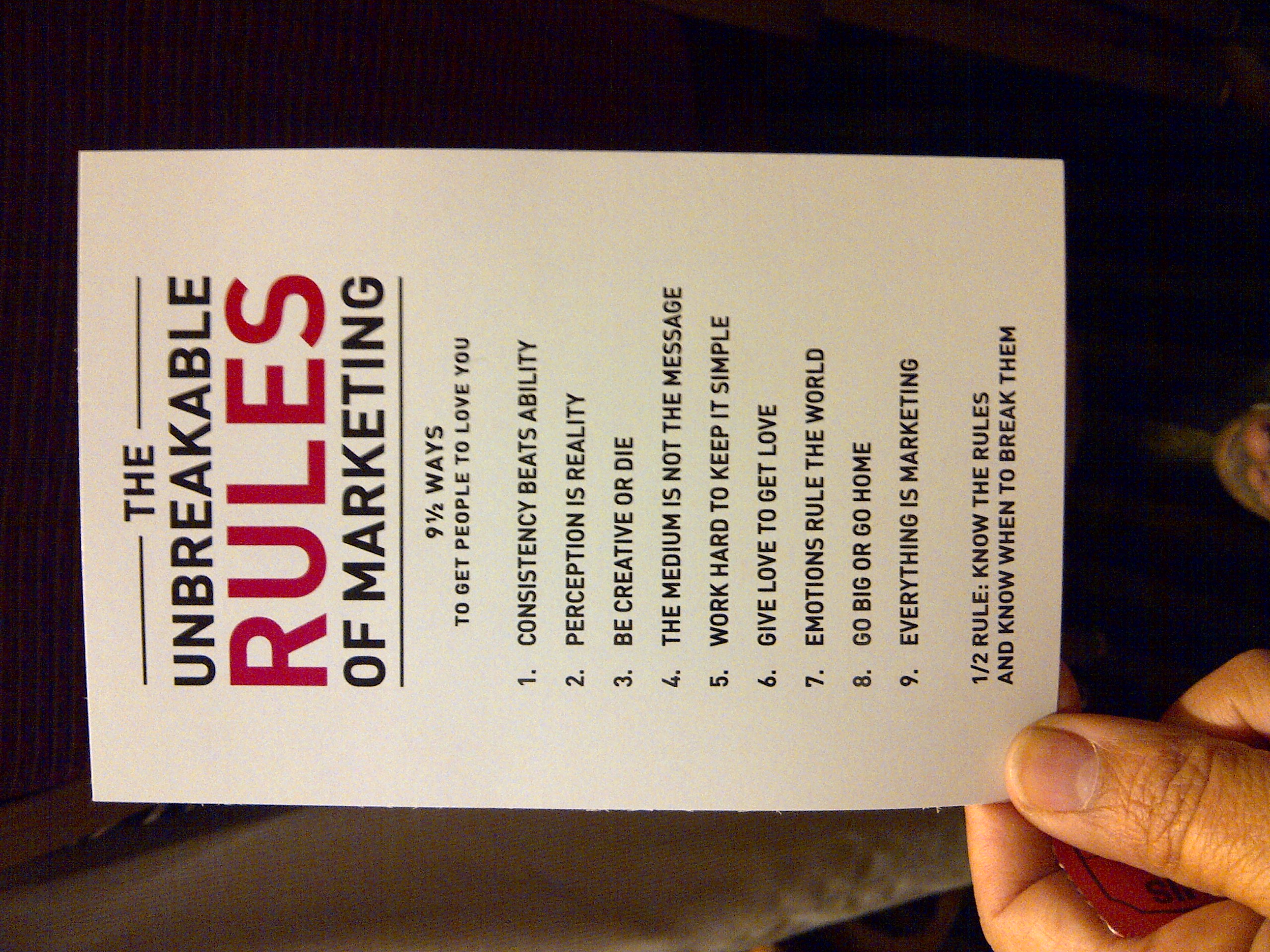 The Unbreakable Rules of Marketing